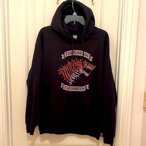 Cincinnati Bengals THE KING IN THE NORTH Hoodie Men’s Sz L Black kangaroo pocket
